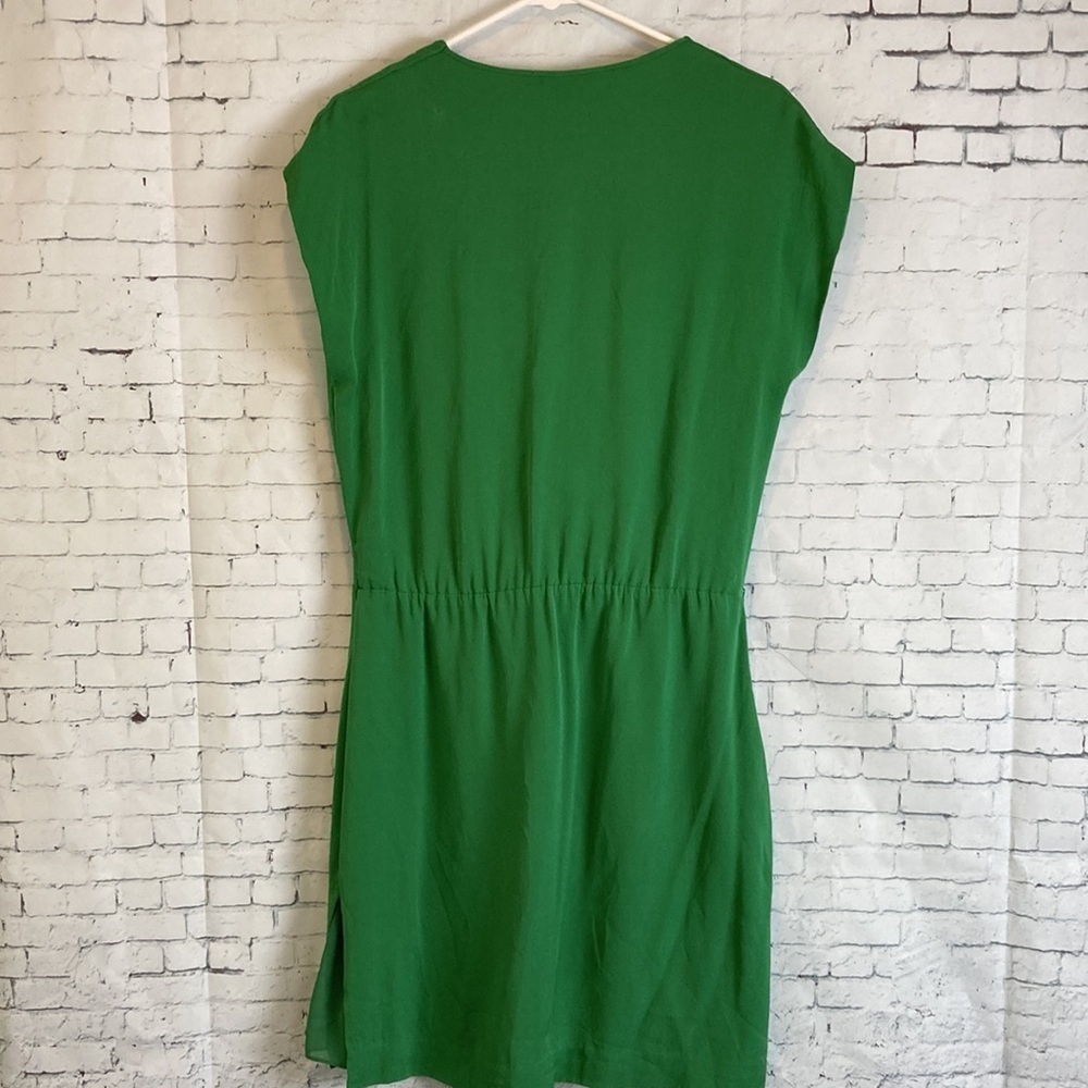 Diane Von Furstenberg Silk Reara Dress 8 Kelly Green Sleeveless Cowl Neck Luxury - Picture 10 of 16